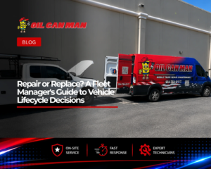 Mobile fleet maintenance service van providing on-site commercial truck repair for a service fleet vehicle to reduce downtime and improve fleet uptime in South Florida.