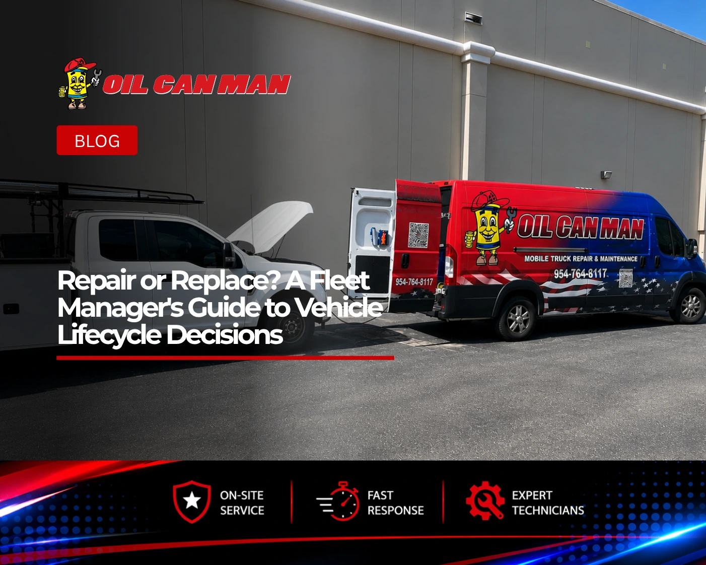 Mobile fleet maintenance service van providing on-site commercial truck repair for a service fleet vehicle to reduce downtime and improve fleet uptime in South Florida.